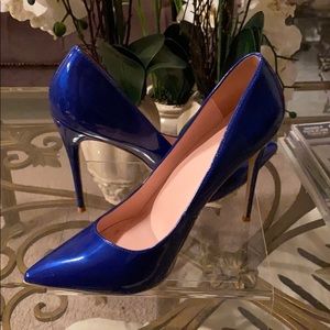 Blue Work Pumps